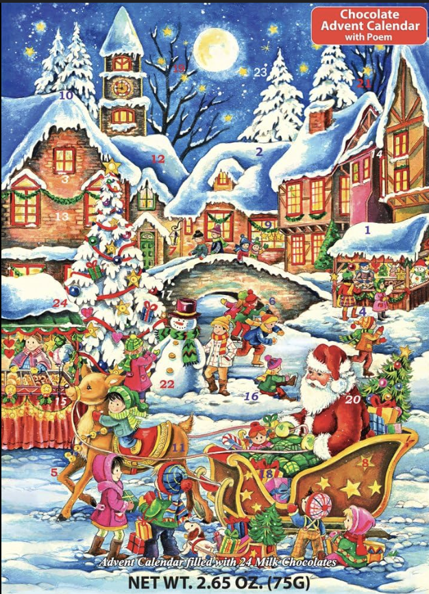 Christmas Advent Calendar Village Scene